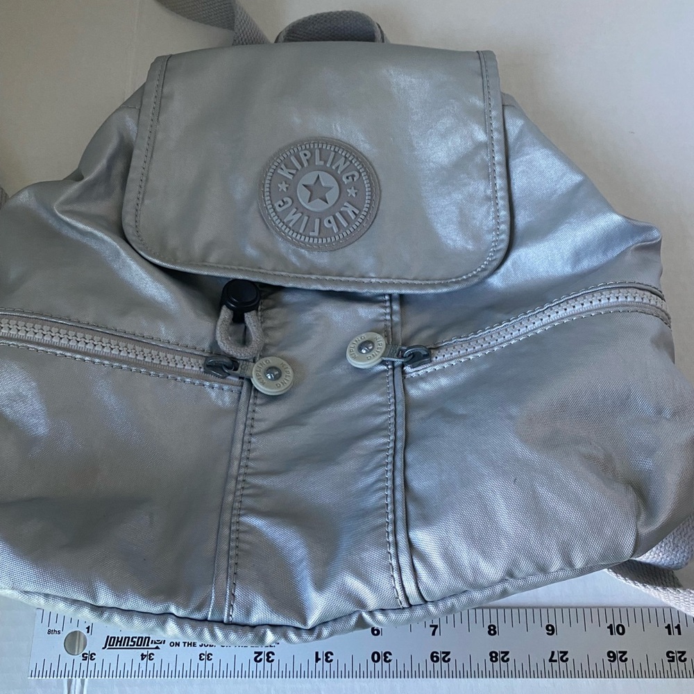 Kipling Backpack Silver - Picture 10 of 15